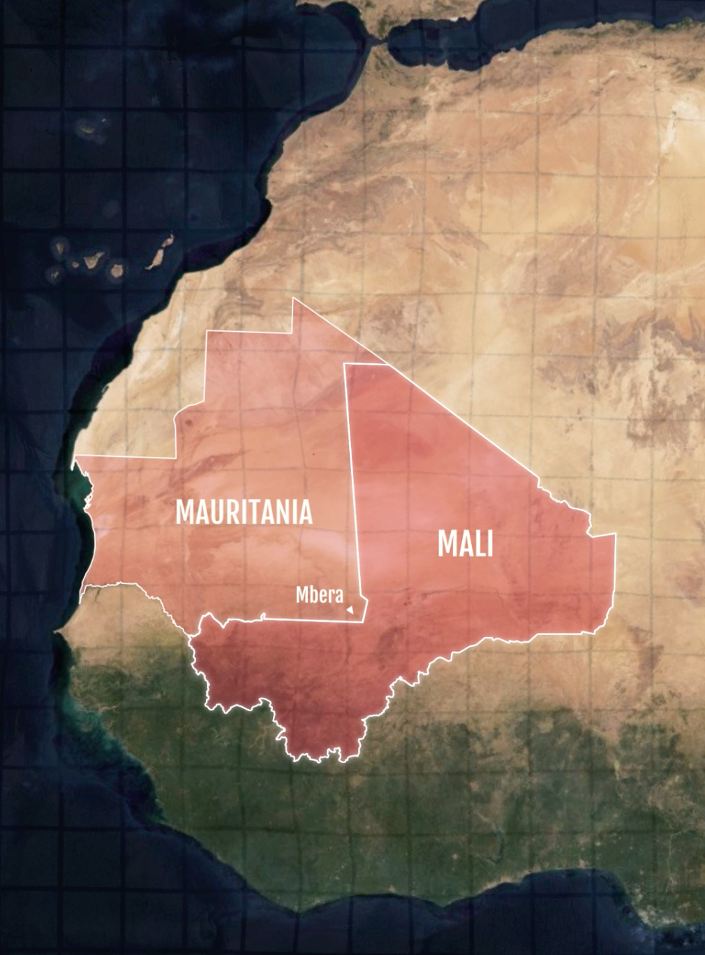 Map Mali Mauritania refugee camp
